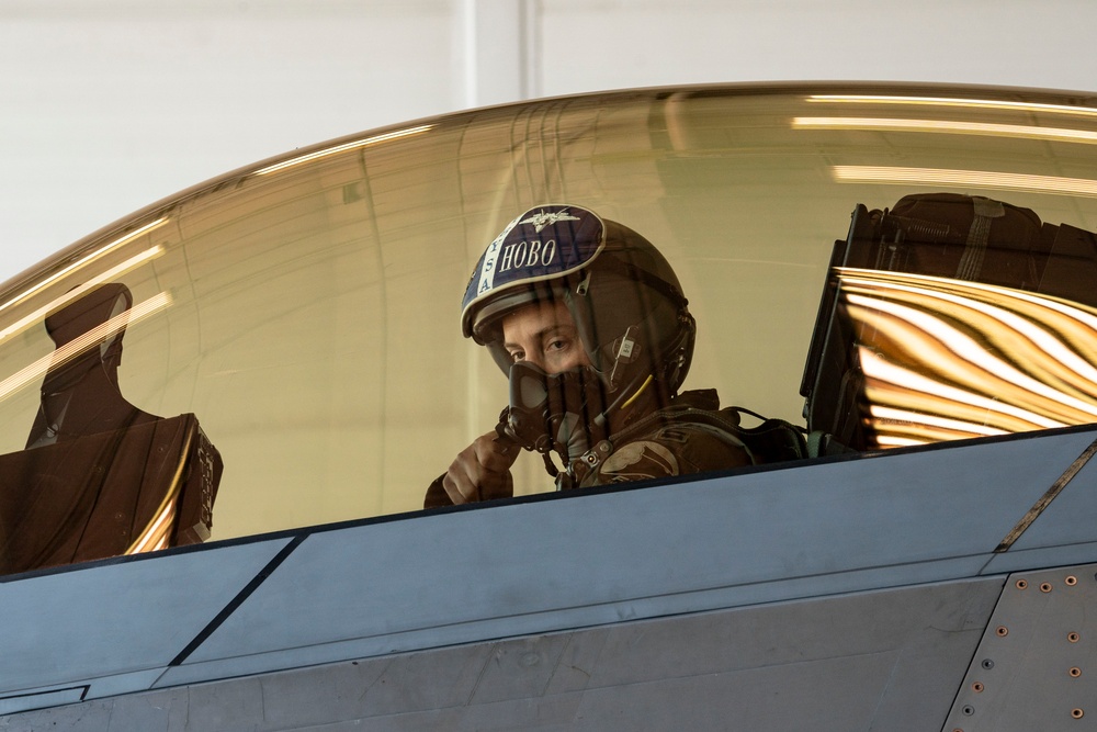 USAF F-22 Raptors and German Air Force PA-200 Tornados train at JBER