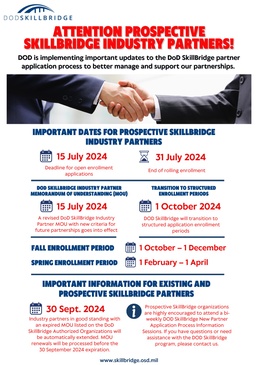 Department of Defense Modernizes DoD SkillBridge Application Process