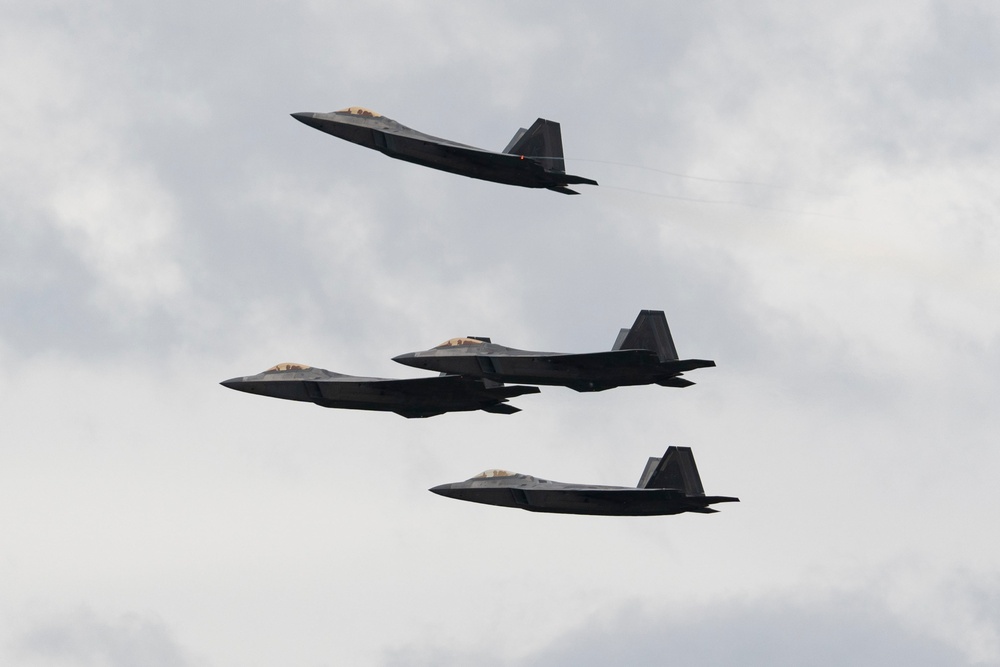 3rd Wing conducts a missing man formation flyover in remembrance of Captain Brock McArdle