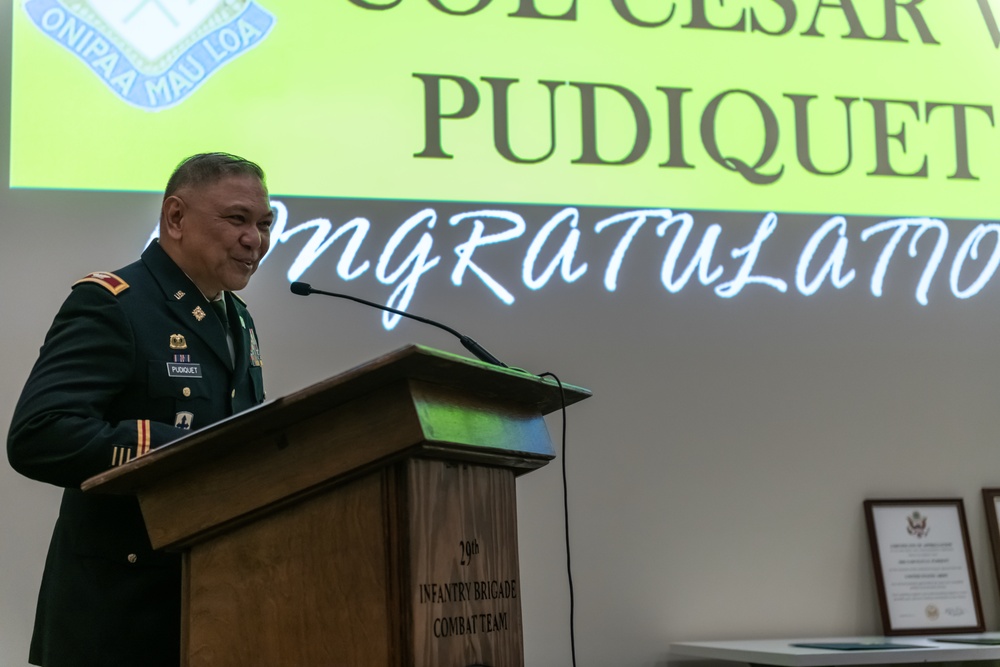 Colonel Cesar V. Pudiquet Retires After 37 Years of Hawaii National Guard Service