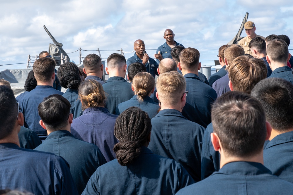 Rear Adm. Walker Visits Porter