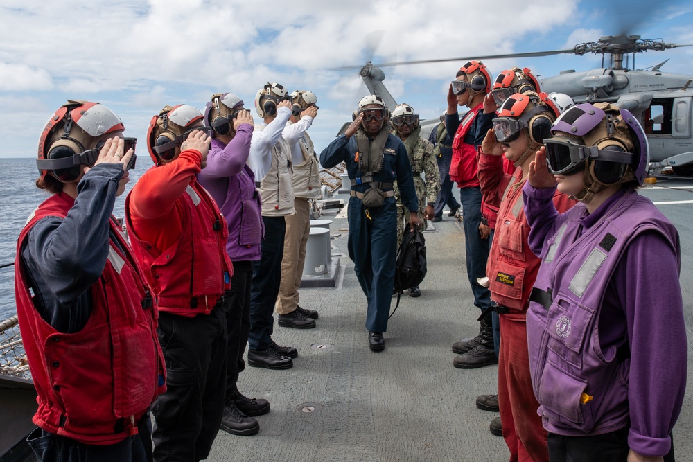 Rear Adm. Walker Visits Porter