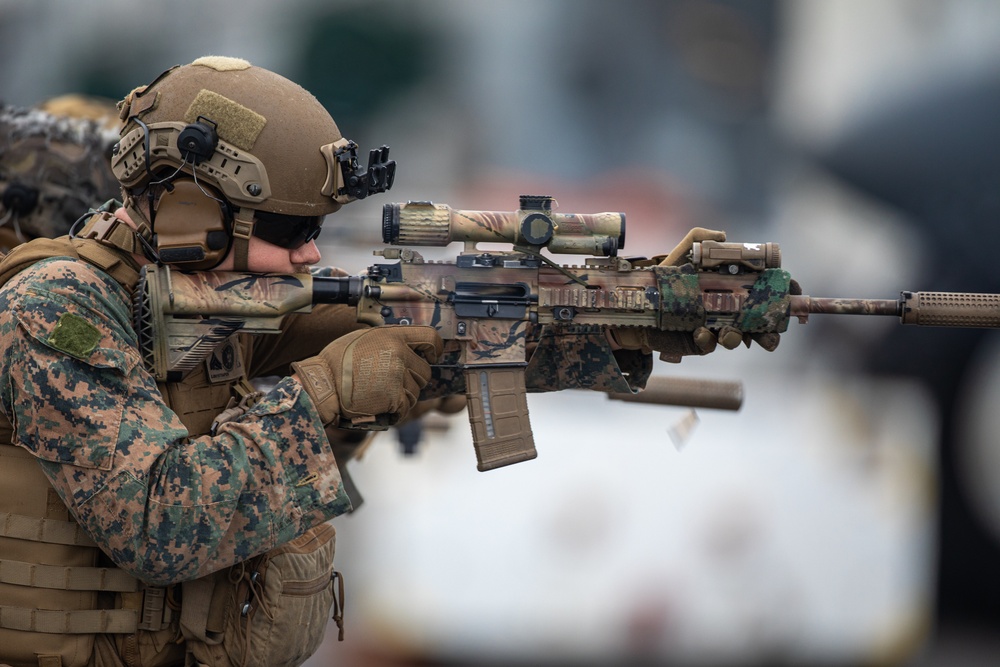 BLT 1/8, 24th MEU (SOC) Deck Shoot Aboard USS Wasp (LHD 1)