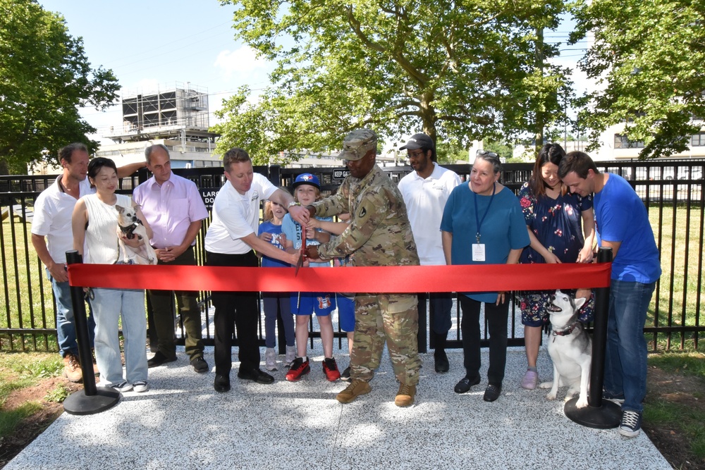 Ft Hamilton Community Dedicates New Installation Dog Park