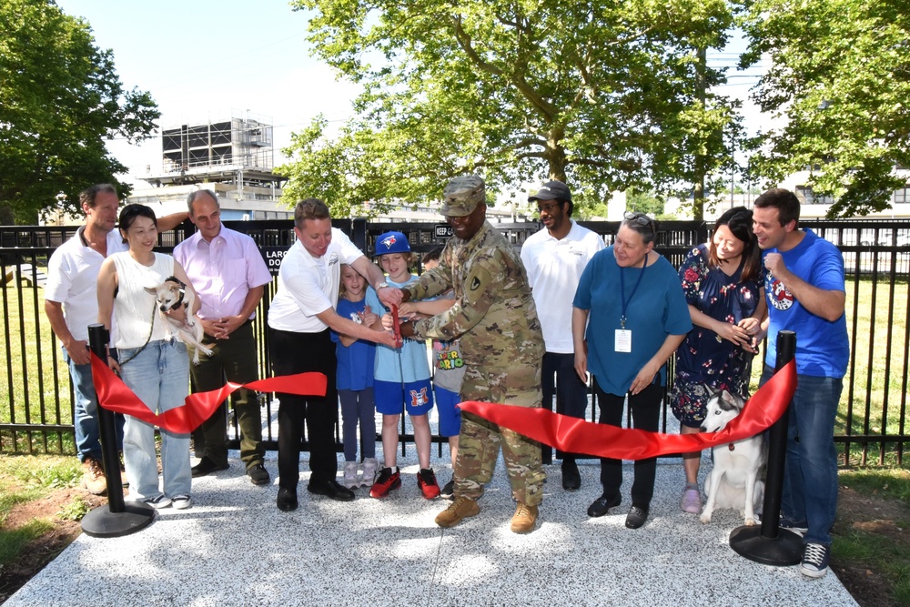 Ft Hamilton Community Dedicates New Installation Dog Park