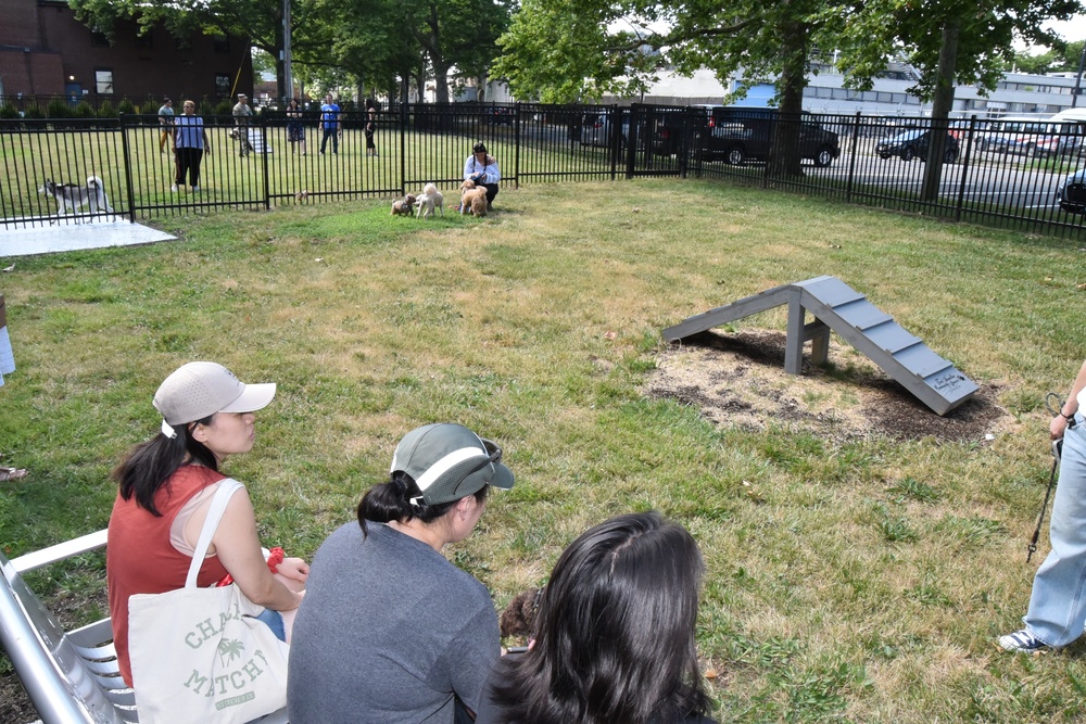 Ft Hamilton Community Dedicates New Installation Dog Park