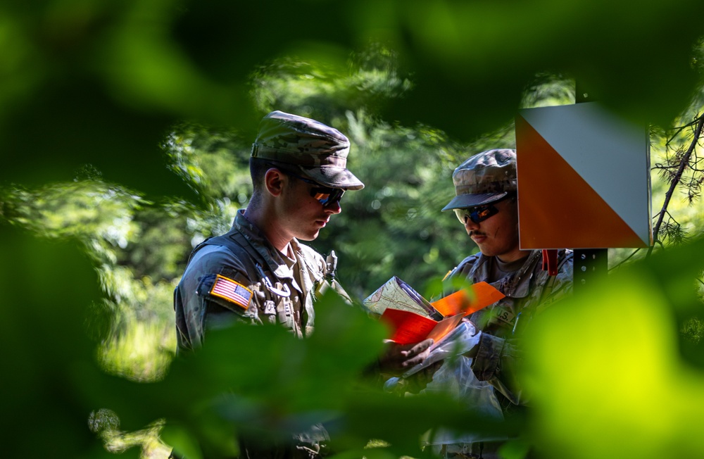 Cadets conduct land navigation during Cadet Summer Training