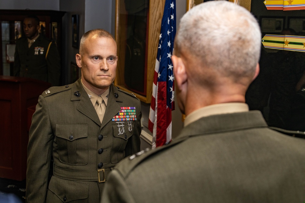 Col. Lively's Frocking Ceremony, 2d Marine Division