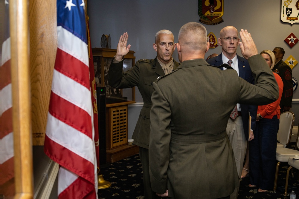 Col. Lively's Frocking Ceremony, 2d Marine Division