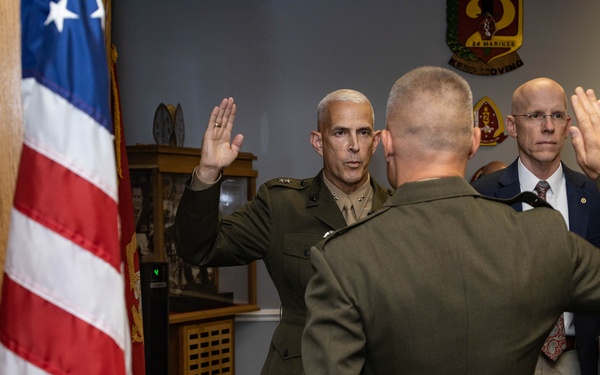 Col. Lively's Frocking Ceremony, 2d Marine Division
