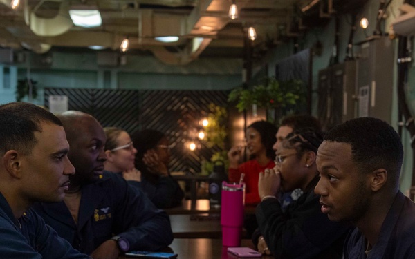 USS Dwight D. Eisenhower (CVN 69) Conducts Family Reunion With USS Wasp