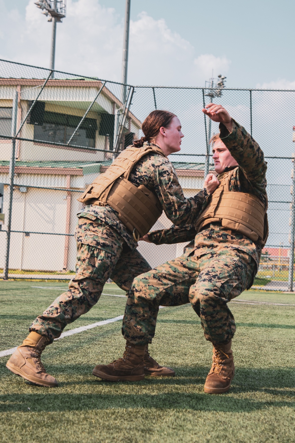 MARFORK Marines participate in a MCMAP MAI Course