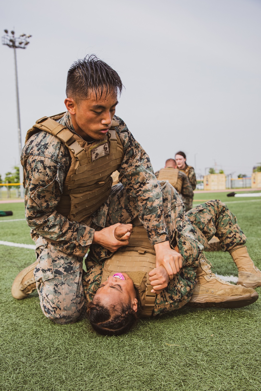 MARFORK Marines participate in a MCMAP MAI Course