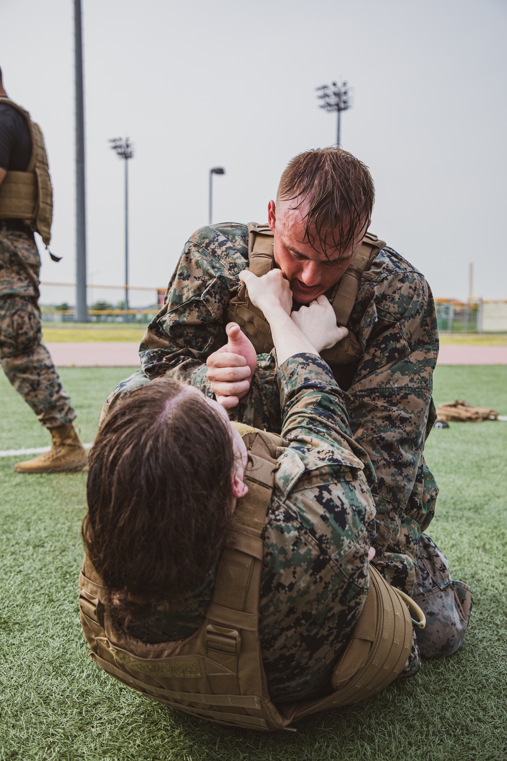 MARFORK Marines participate in a MCMAP MAI Course