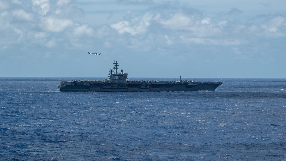 USS Ronald Reagan (CVN 76) conducts air combat-skills practice