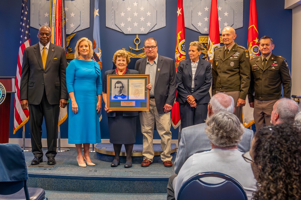 Hall of Heroes Induction Ceremony for Army Pvt. Wilson and Pvt. Shadrach