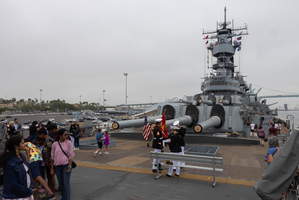 Commissioning Ceremony at USS Iowa: 2nd Lt. Joshua McConnell