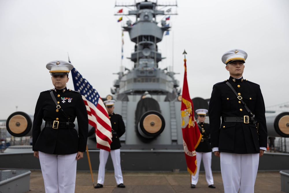 Commissioning Ceremony at USS Iowa: 2nd Lt. Joshua McConnell