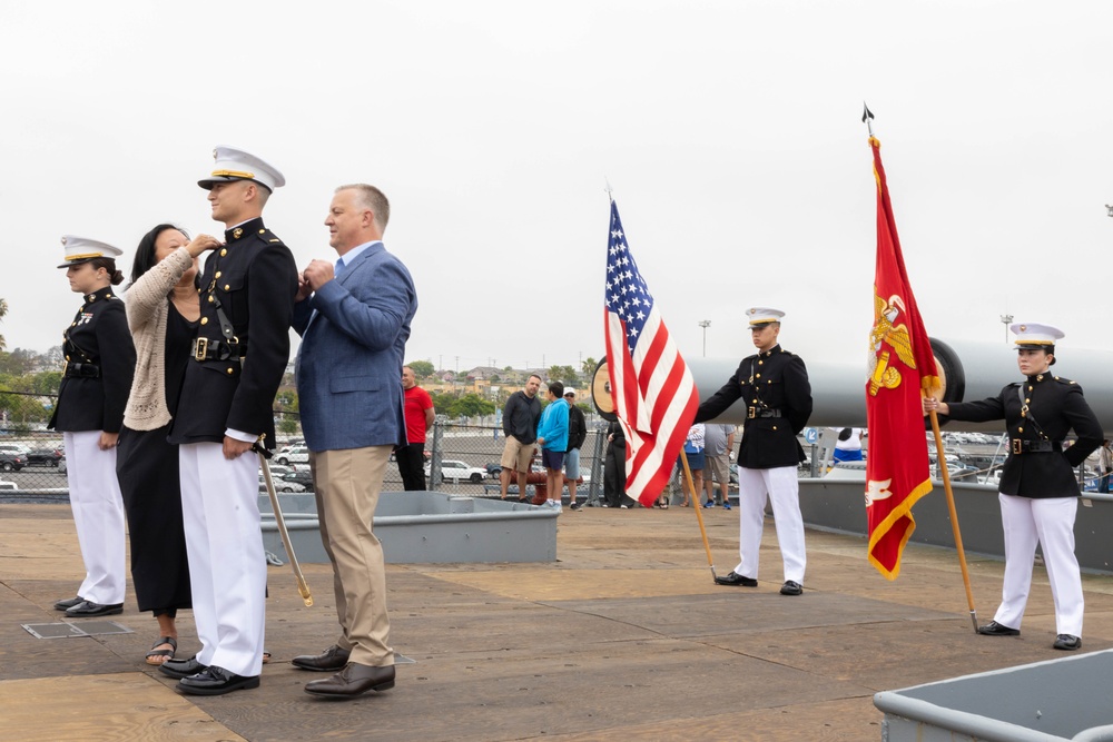 Commissioning Ceremony at USS Iowa: 2nd Lt. Joshua McConnell