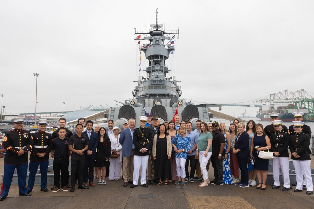 Commissioning Ceremony at USS Iowa: 2nd Lt. Joshua McConnell