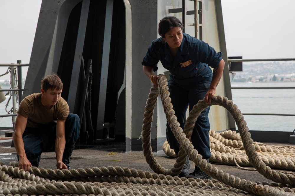 Abraham Lincoln Sailors fake down lines