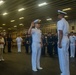 The USS America (LHA 6) hosts a promotion ceremony in Sasebo Bay