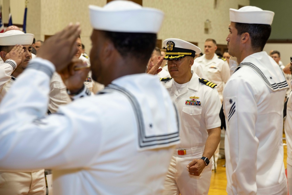 USS Ralph Johnson Conducts Change of Command