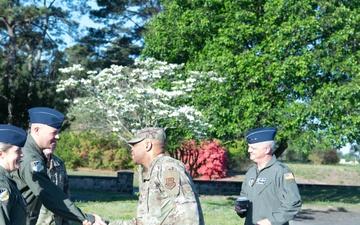 Major General Derin S. Durham from 4th Air Force visits 916th Air Refueling Wing