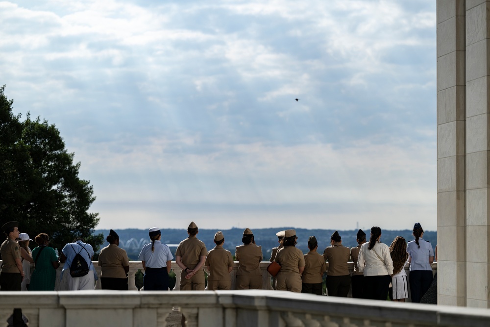 Members of the Sea Services Leadership Association Visit Arlington National Cemetery