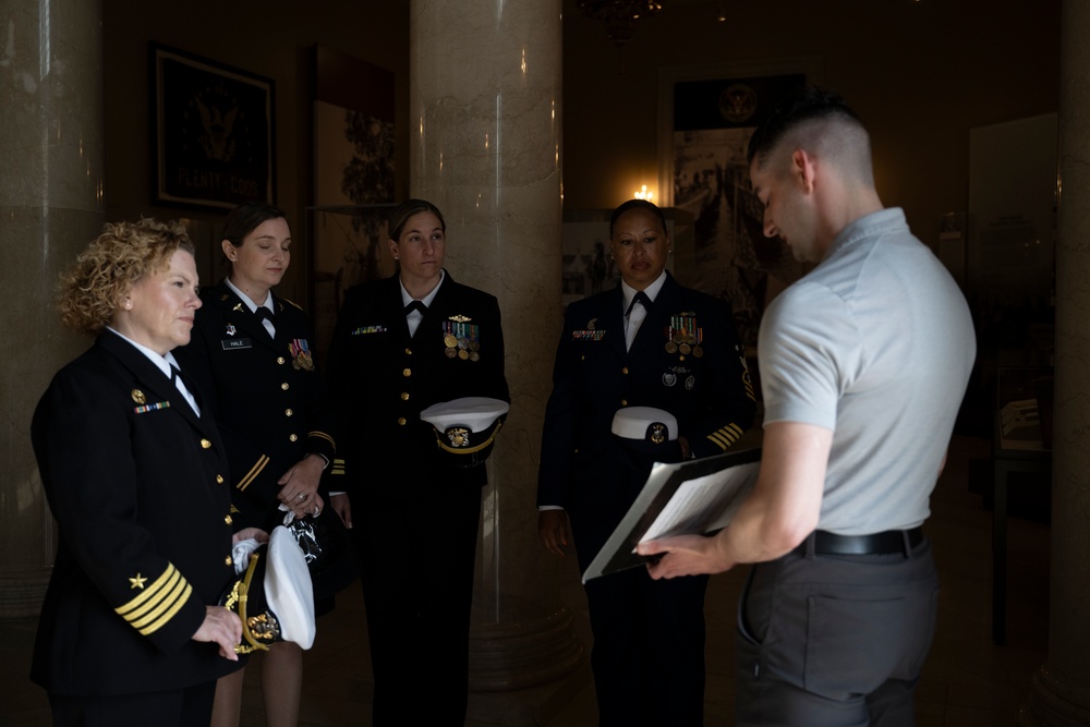 Members of the Sea Services Leadership Association Visit Arlington National Cemetery