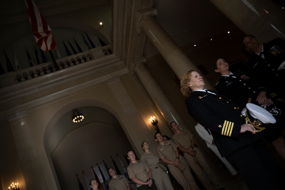 Members of the Sea Services Leadership Association Visit Arlington National Cemetery