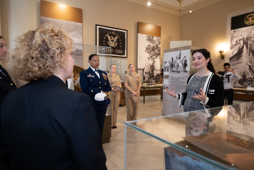 Members of the Sea Services Leadership Association Visit Arlington National Cemetery