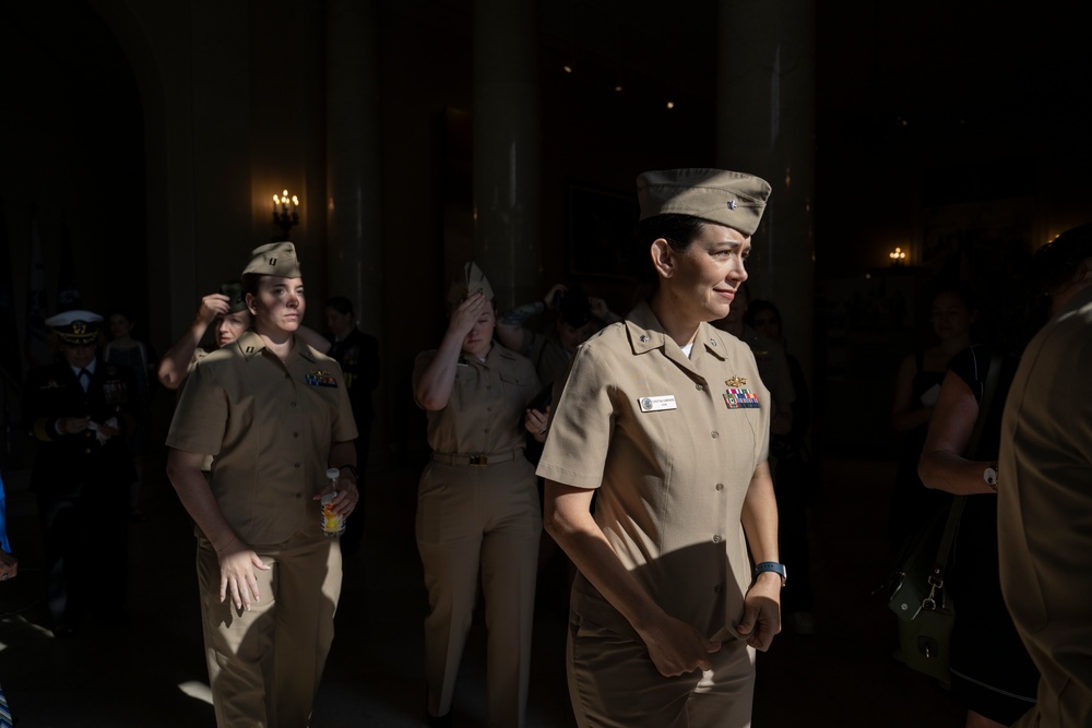 Members of the Sea Services Leadership Association Visit Arlington National Cemetery