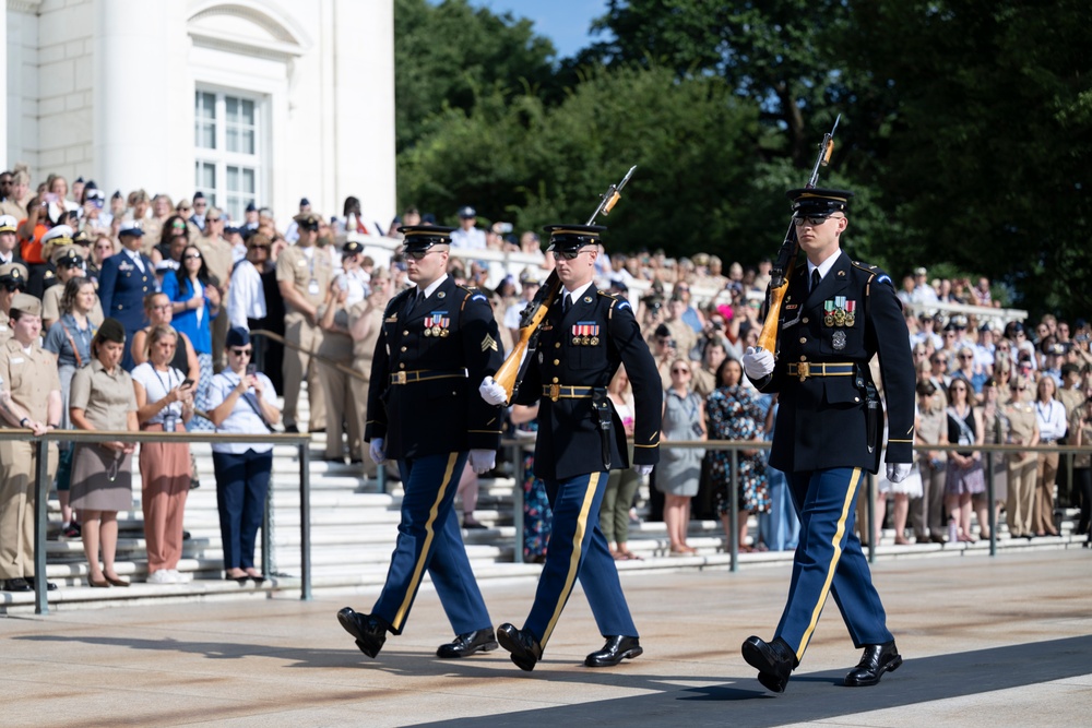 Members of the Sea Services Leadership Association Visit Arlington National Cemetery