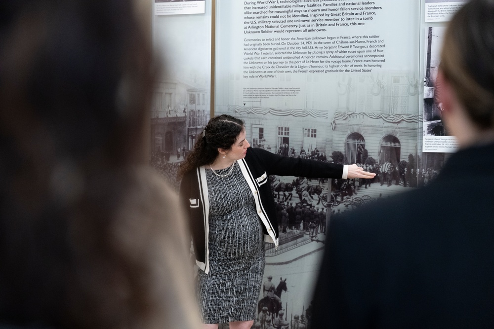 Members of the Sea Services Leadership Association Visit Arlington National Cemetery