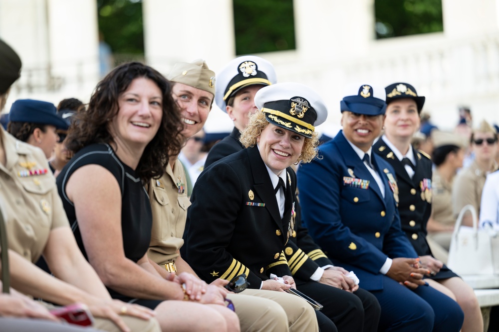 Members of the Sea Services Leadership Association Visit Arlington National Cemetery