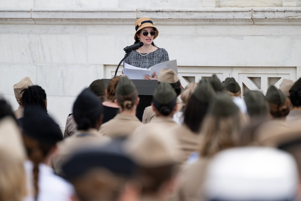 Members of the Sea Services Leadership Association Visit Arlington National Cemetery