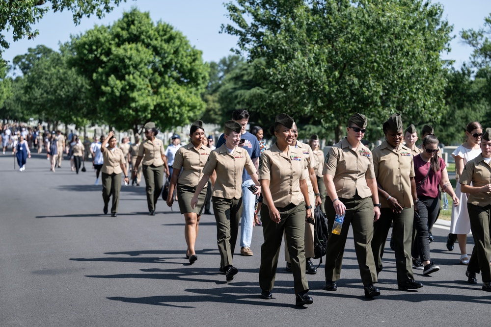 Members of the Sea Services Leadership Association Visit Arlington National Cemetery