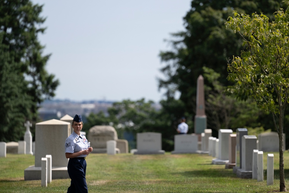 Members of the Sea Services Leadership Association Visit Arlington National Cemetery