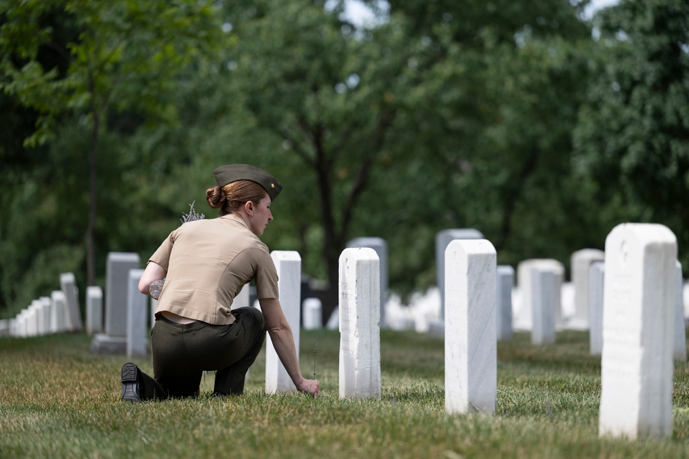 Members of the Sea Services Leadership Association Visit Arlington National Cemetery