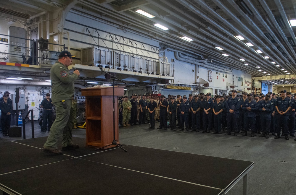 USS America (LHA 6) hosts promotion ceremony