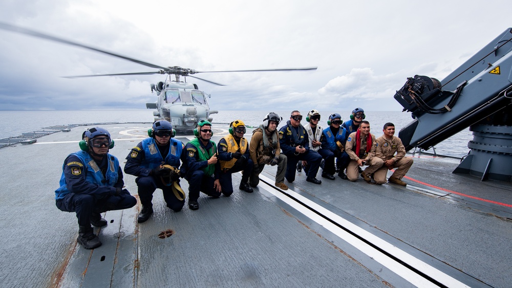 George Washington supports Colombian navy with flight deck qualifications