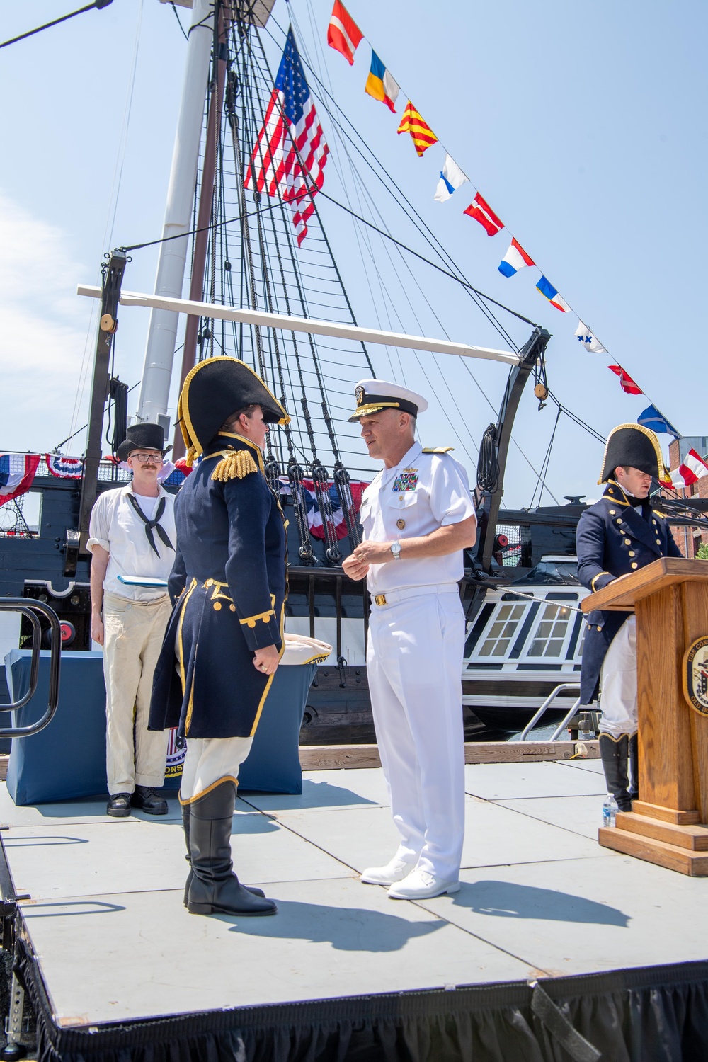 USS Constitution Holds Change of Command Ceremony