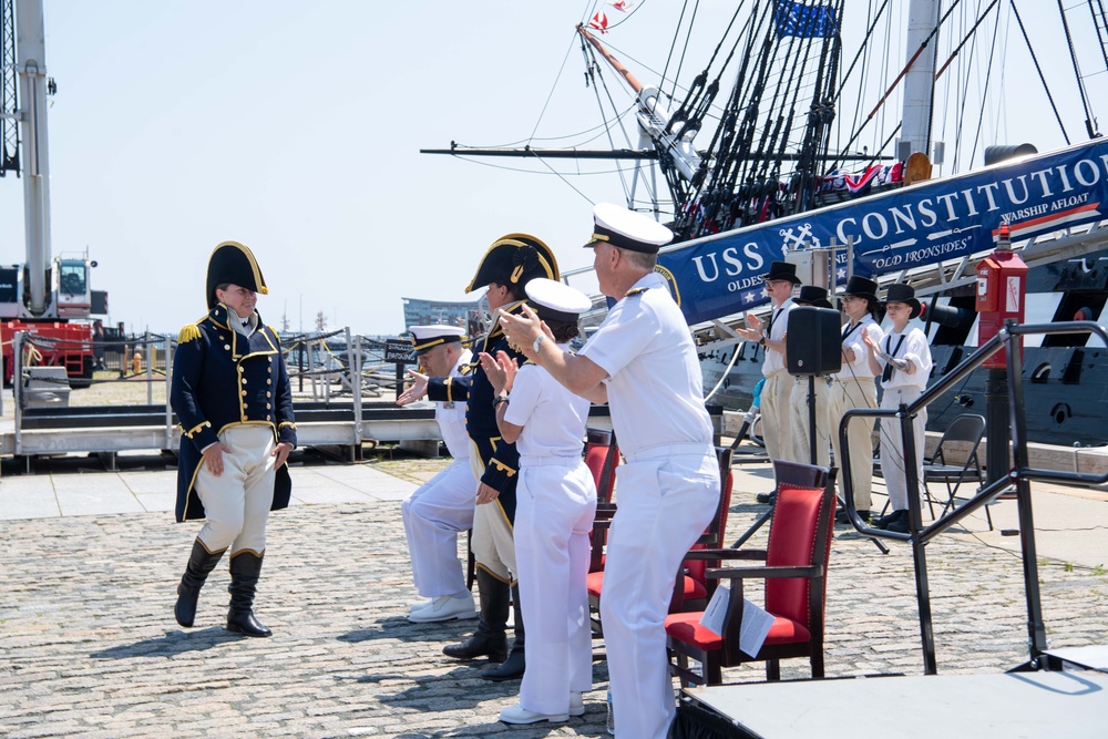 USS Constitution Holds Change of Command Ceremony