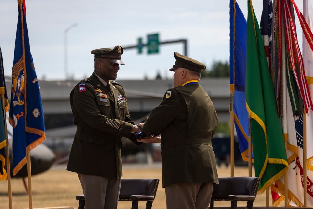 Washington state adjutant general relinquishes command, retires after 44 years of service