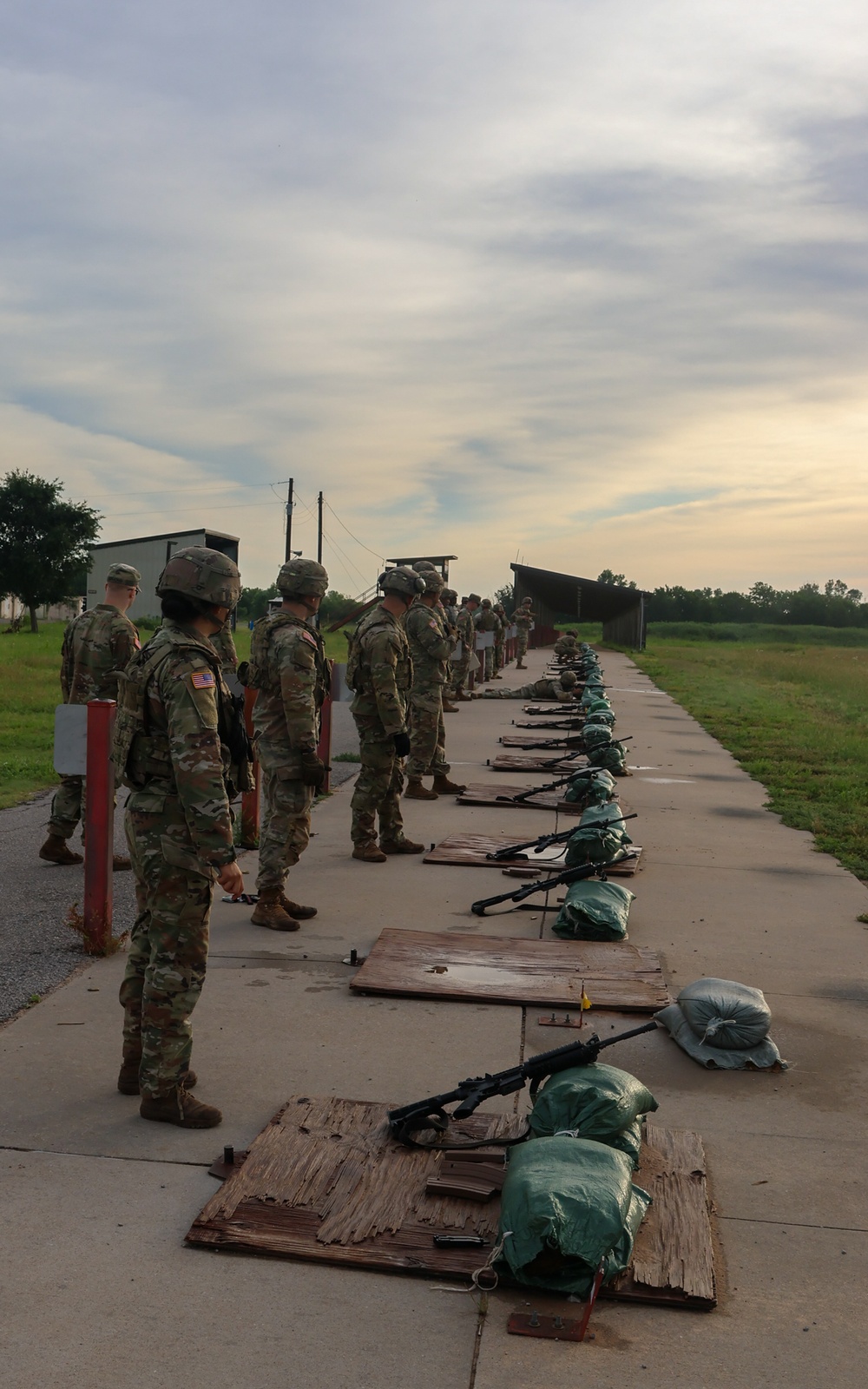 Competitors stand ready for the zero range during FCOE Best Squad