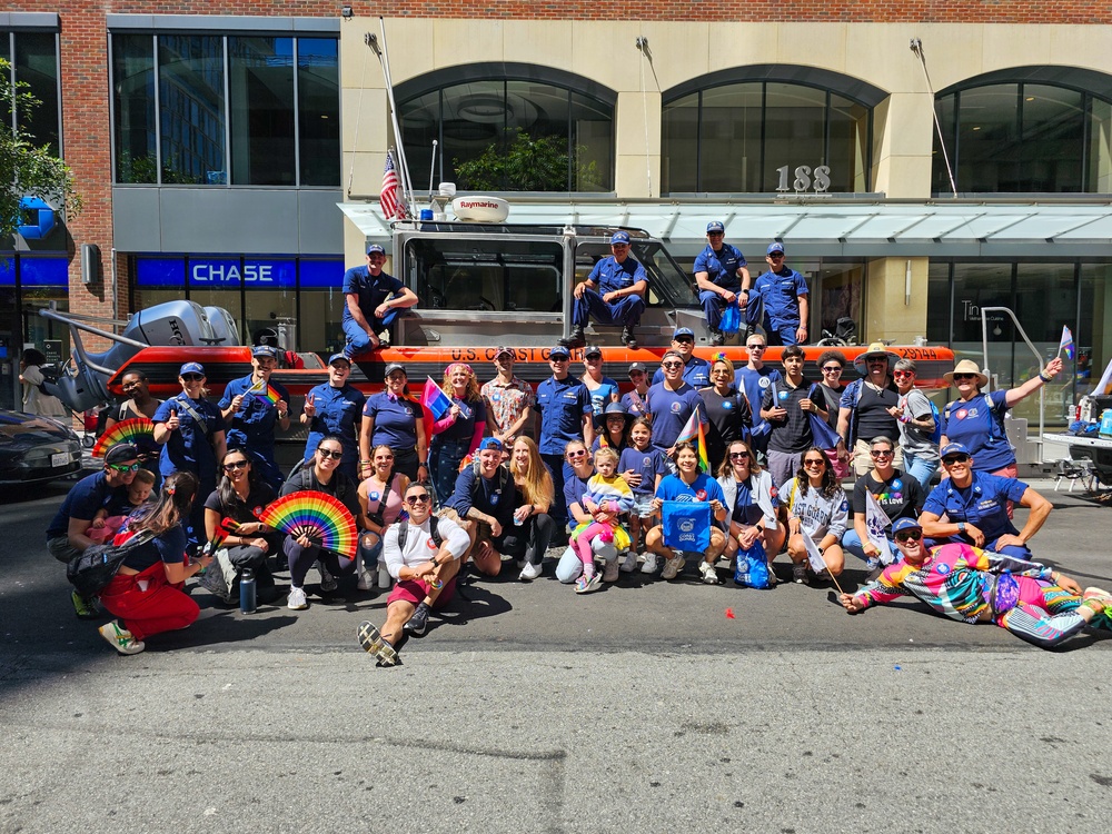 Coast Guard members participate in San Francisco Pride parade