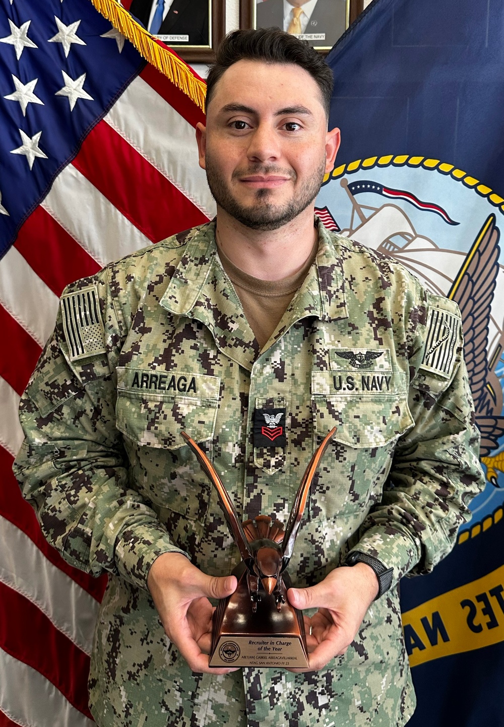 From Flight Deck to Recruiting Office: Aircraft-Carrier Sailor Inspires Navy Recruits in the Lone Star State