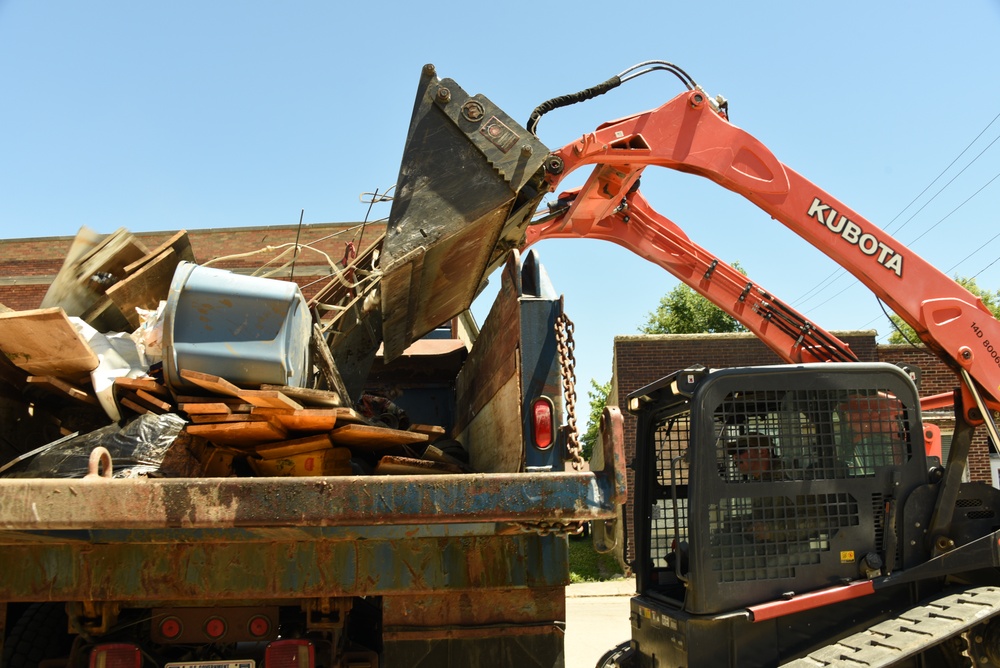 Stamm loads a dump truck