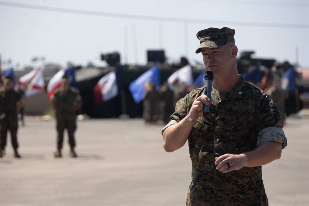 3rd AA Bn. holds change of command ceremony